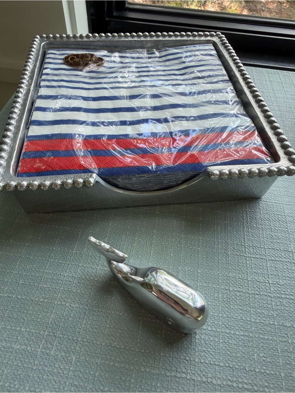 Mariposa Patriotic Luncheon Napkin Holder - Picture 2 of 7